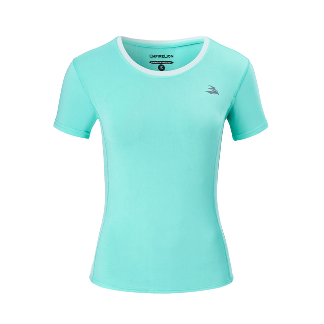 Camiseta feminina gola careca de corrida manga curta camiseta de morrer rápido