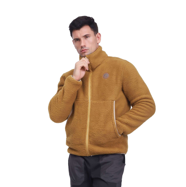 Pesado pesado anti-estático polar lã de lã Zipper Jaqueta curta de inverno