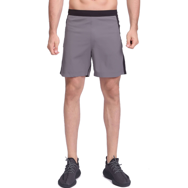 Bloco de cores masculina seco rápido, shorts de corrida