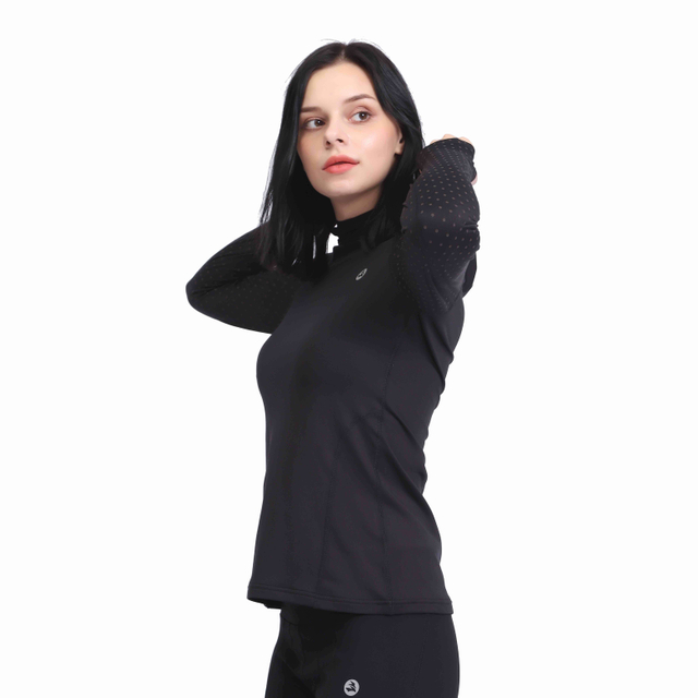 Roupas íntimas térmicas para mulheres com capuz de manga longa forrada 