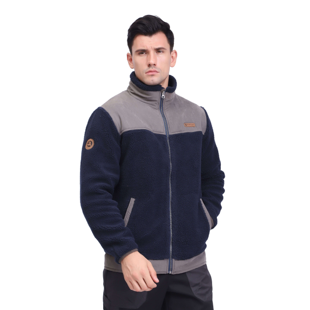 Jaqueta masculina com capuz militar tático quente de lã com capuz