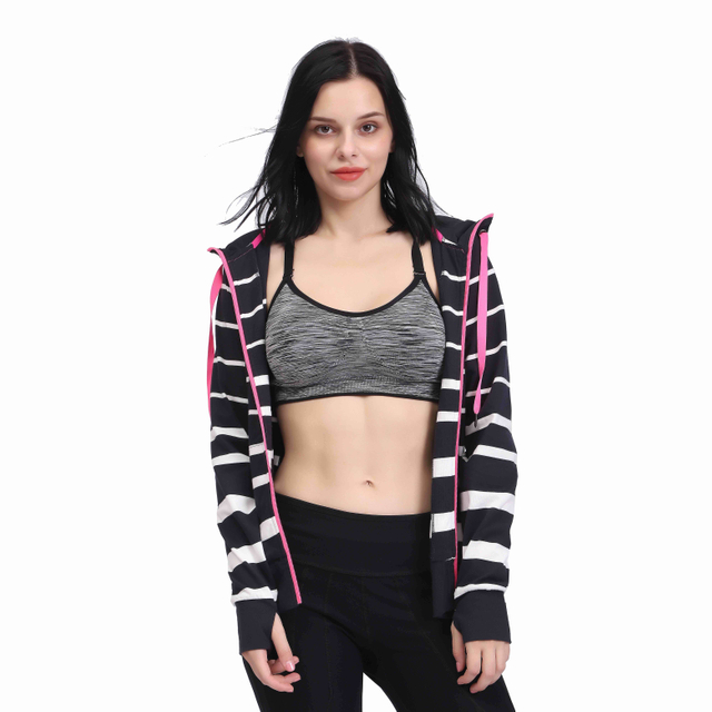 "Moletom feminino com capuz e zíper ativo Color Block ultra macio"